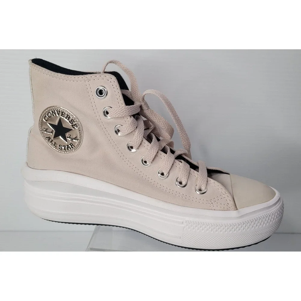 Converse Chuck Taylor All Star‎ Move Platform High Top Women 7 Beige 569545C